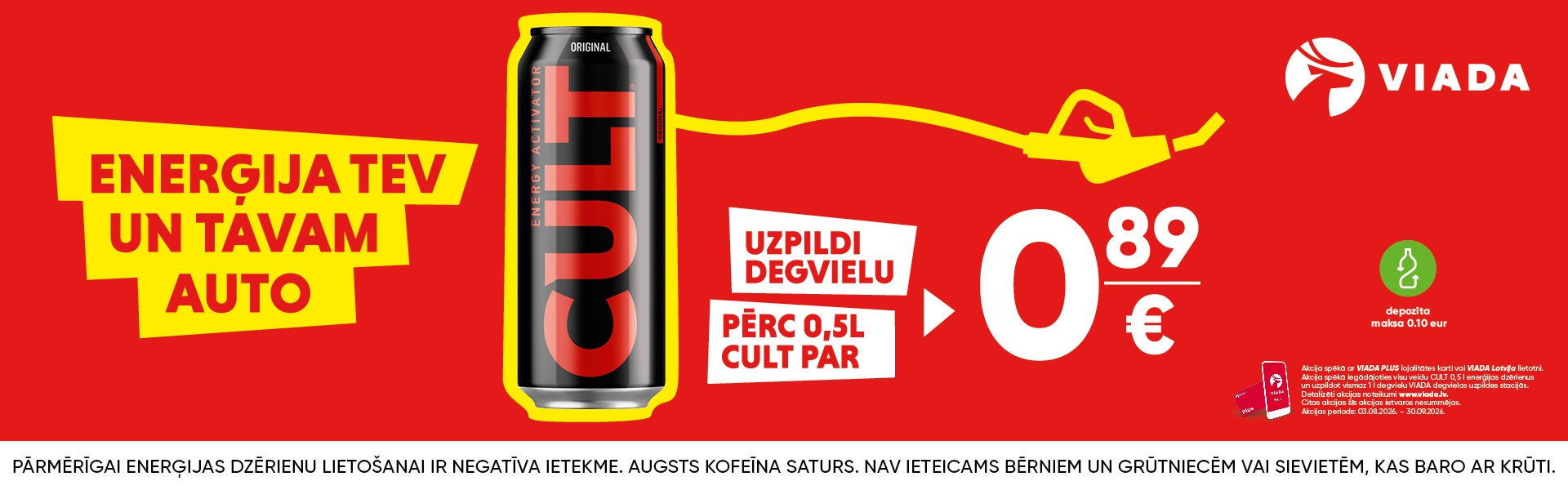 Enerģija Tev un Tavam auto ar CULT.