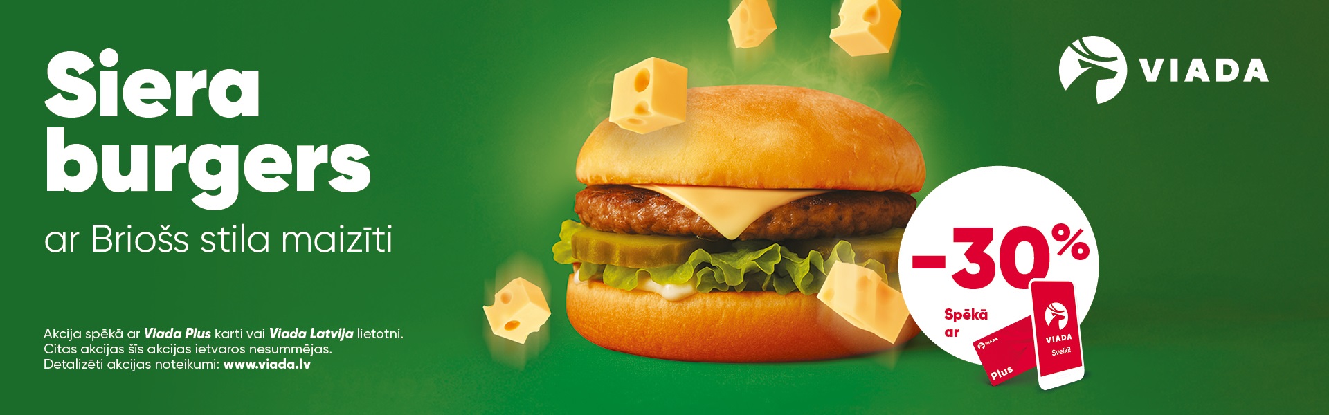Siera burgers ar Briošs stila maizīti – 30%.