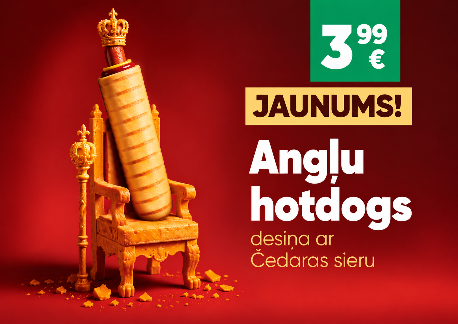 Jaunums Angļu hotdogs!
